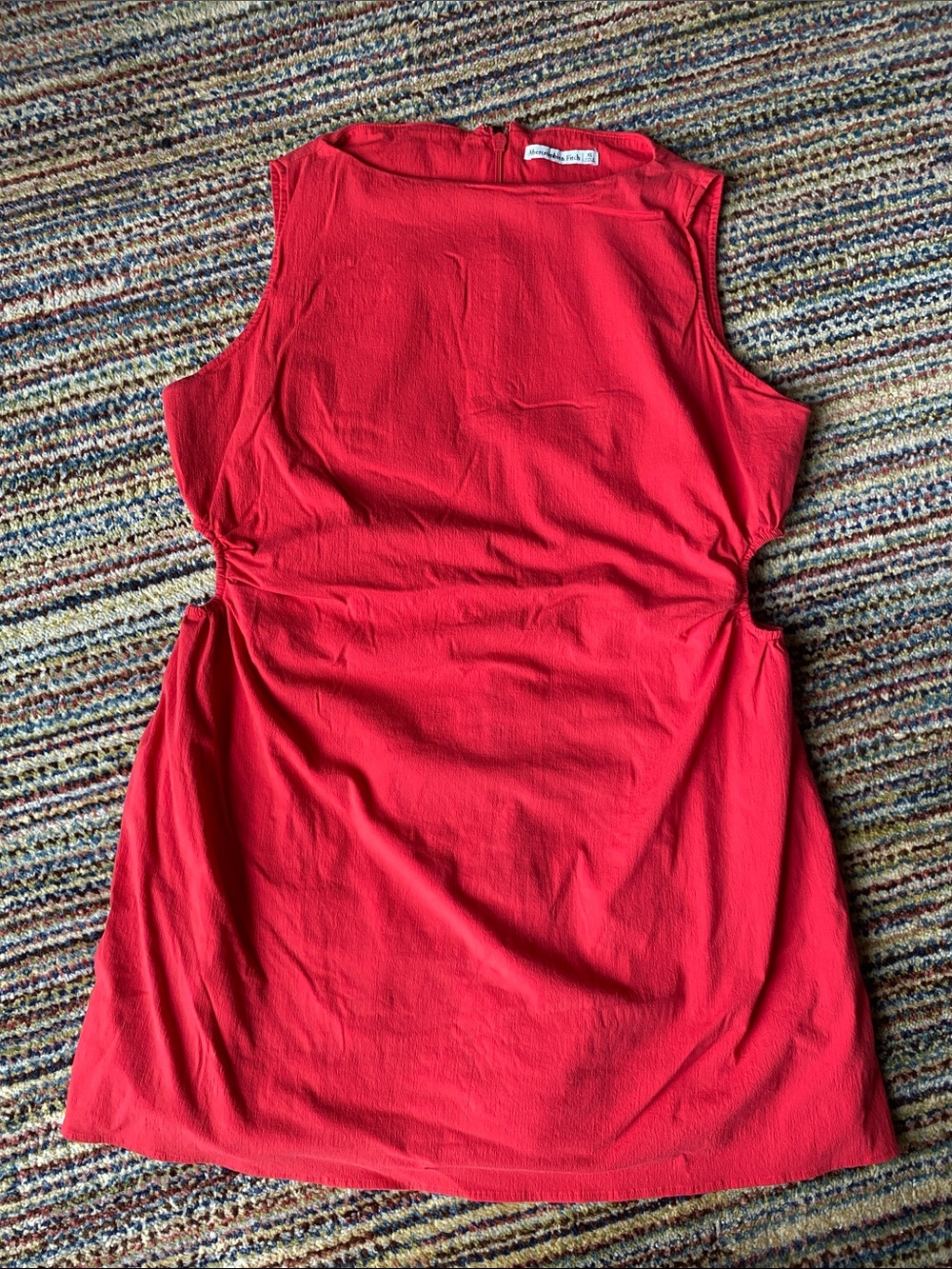 Abercrombie & Fitch Red Sleeveless Side-Cut Tank Dress